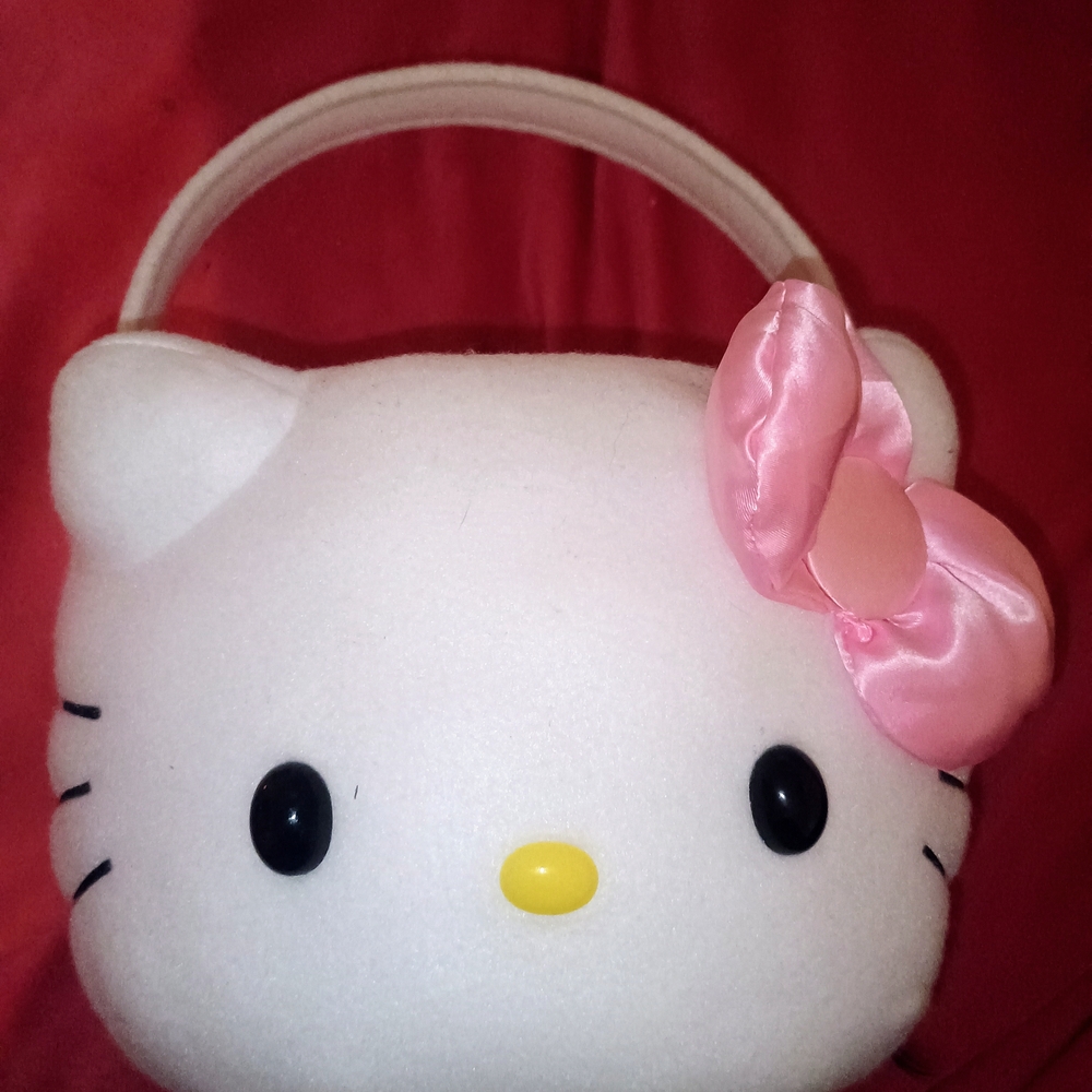 Hello Kitty White and Pink Plush Bucket